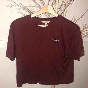 calvin klein cropped short sleeve